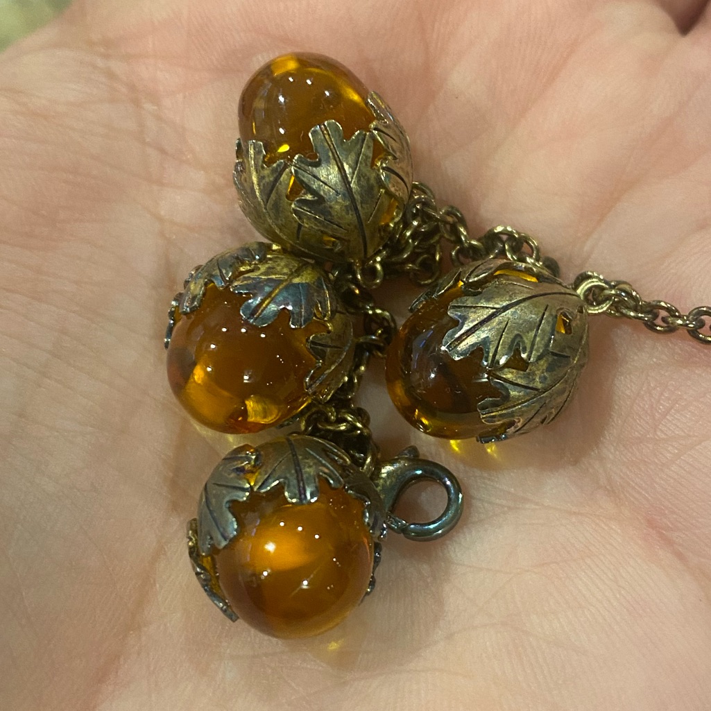 Baccarat Amber & Sterling Silver Vermell Charm Bracelet